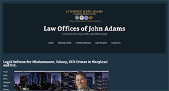 Desktop Screenshot of criminaldefenseonlymd.com
